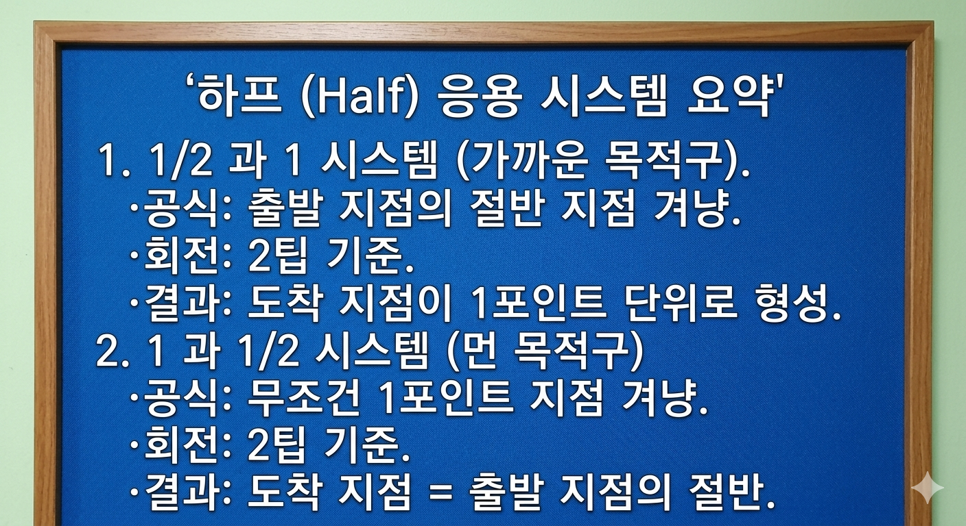 당구 하프 시스템 응용 핵심 요약