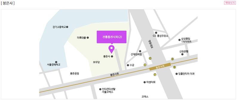 봉은사 전통등전시회 위치