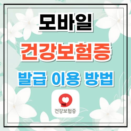 모바일 건강보험증 발급 이용 방법 알아보기