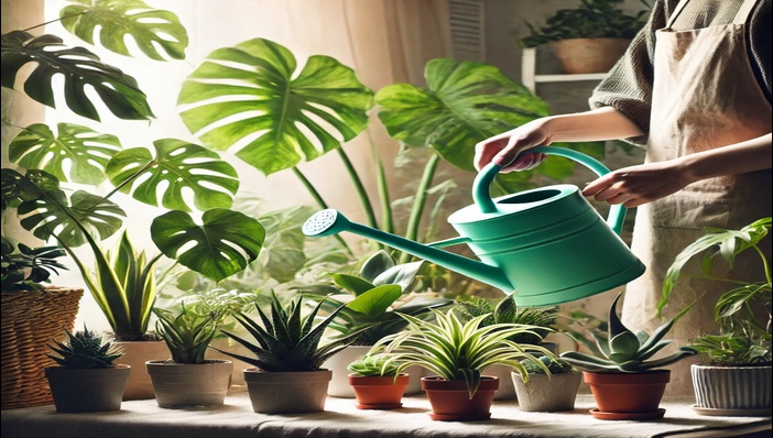 반려식물 물주는 이미지