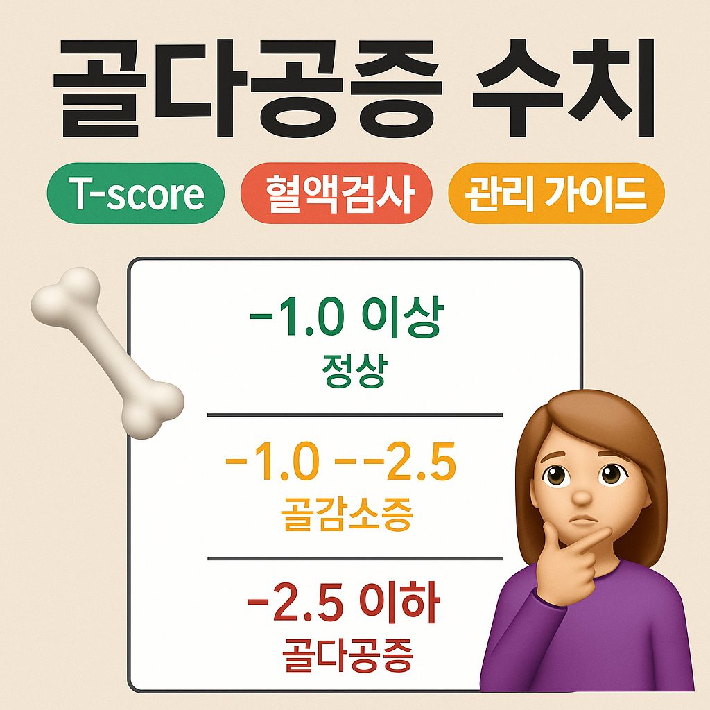 골다공증 수치 : 수치, 관리, 병원 바로가기