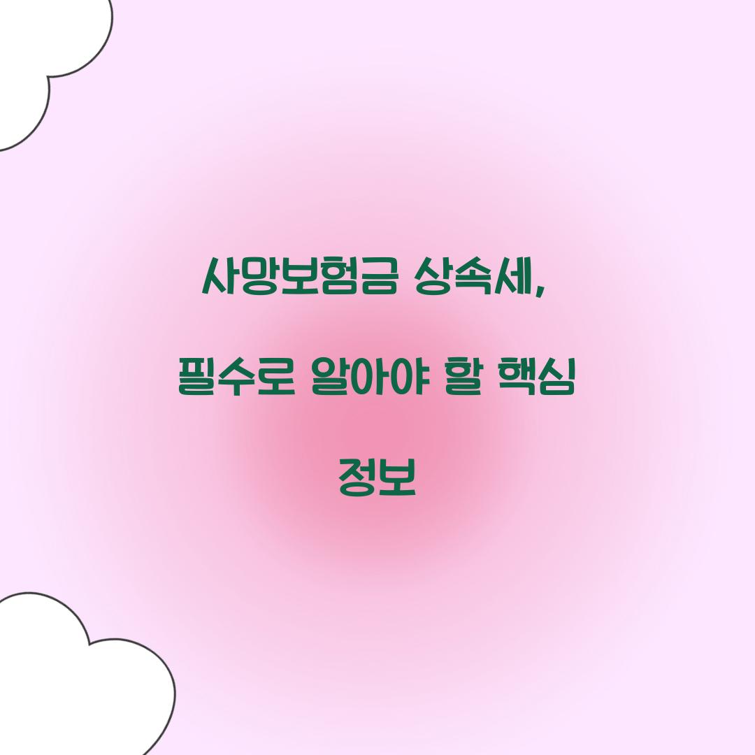 사망보험금 상속세