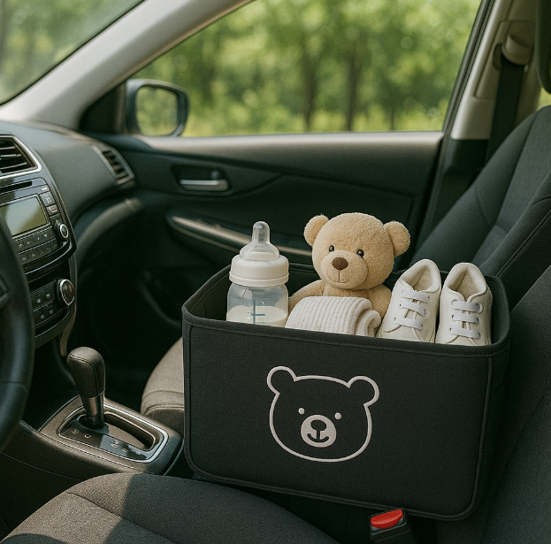 아기 전용 차량용 수납박스 장착한 차량 사진