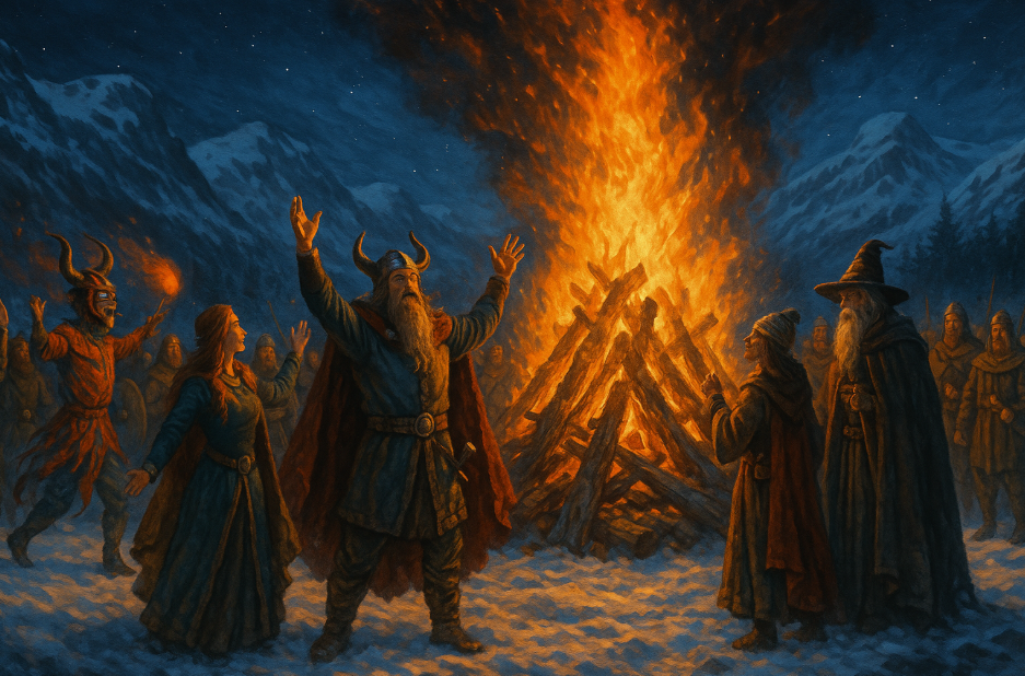 눈의 나라에서 피어나는 불의 의식 아이슬란드의 소르블로트 축제 (신화적재현,불꽃제례,북유럽전통)