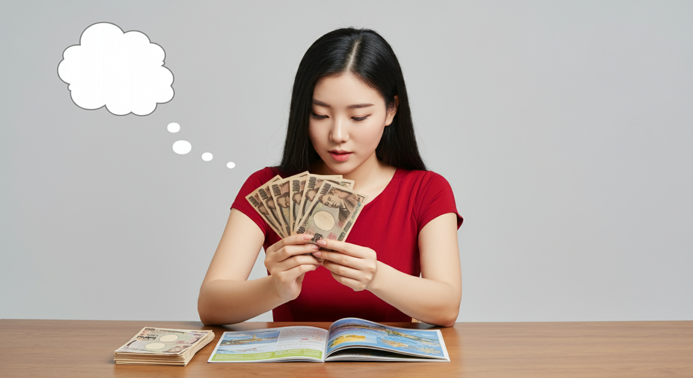 경비를 생각하는 여자