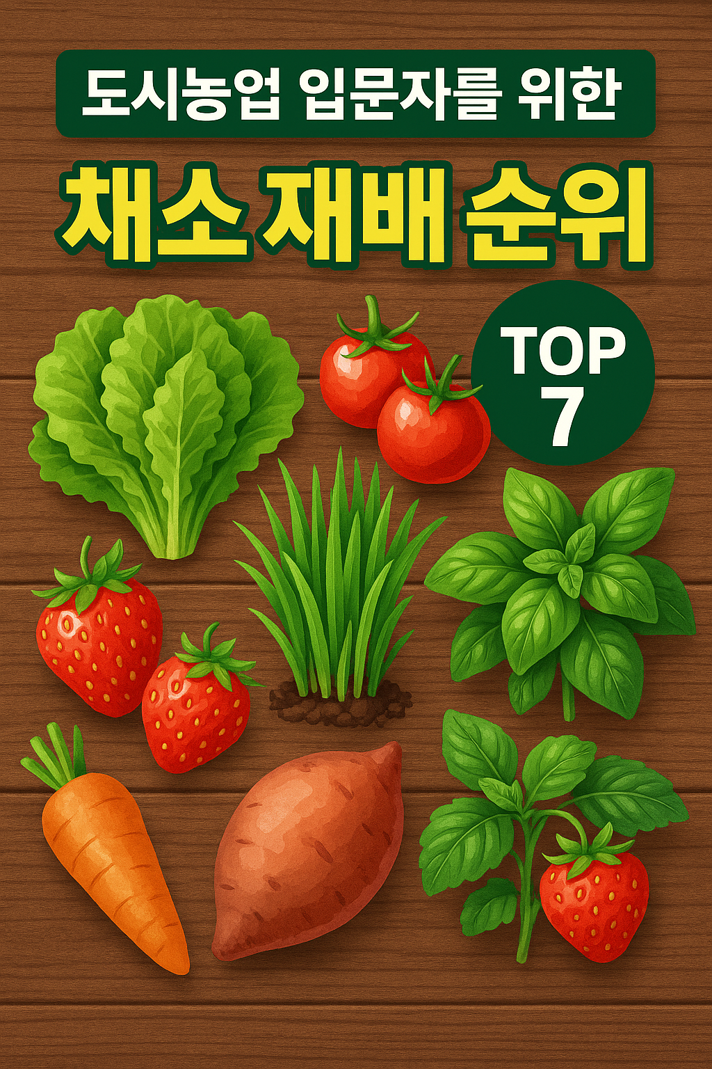 도시농업의 채소재배 순위