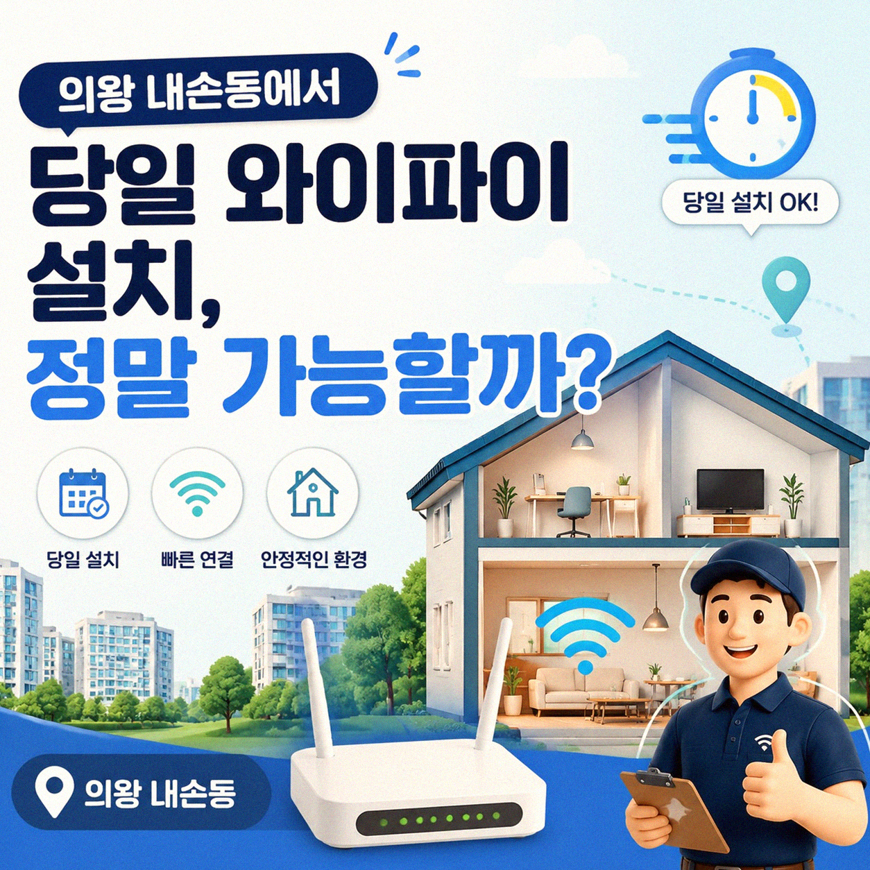 의왕 내손동 와이파이 당일 설치, 혹시 나만 몰랐나?