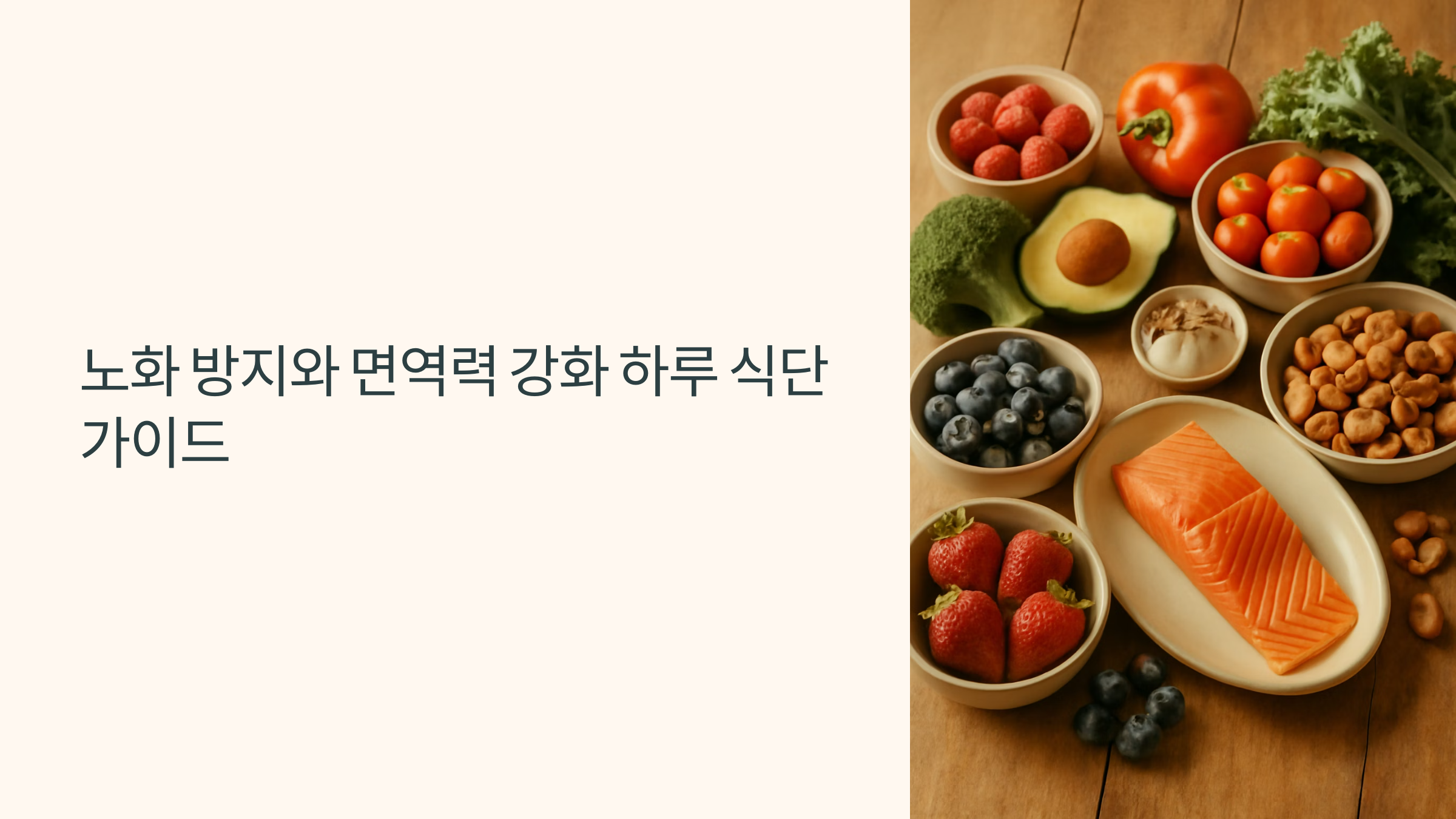 노화 방지와 면역력 강화 하루 식단 가이드 관련 사진