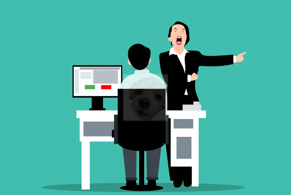 해고통지 하는 그림