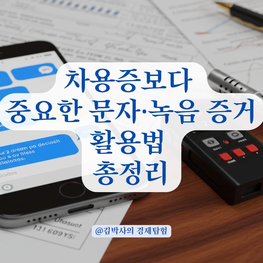 차용증보다 중요한 건 증거, 문자·녹음으로 입증하는 방법 정리.