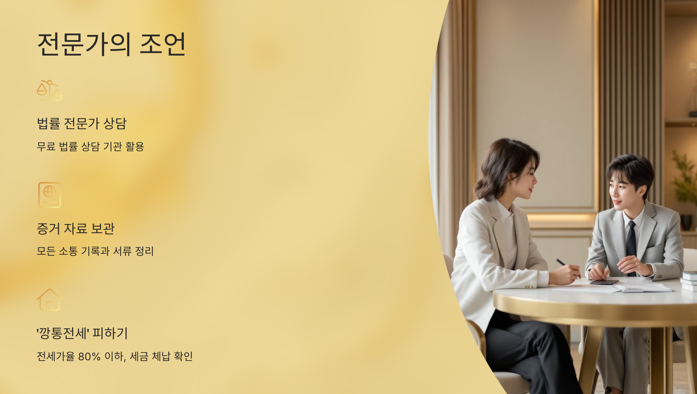 전문가의 조언