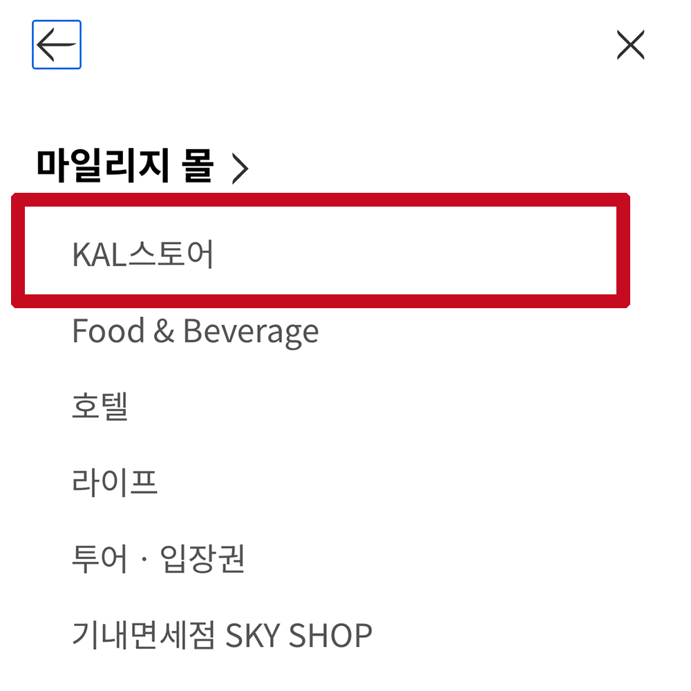 KAL-스토어