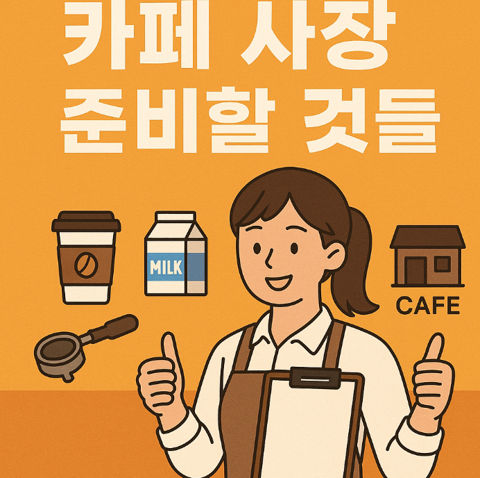 카페 사장 준비 목록 관련 사진