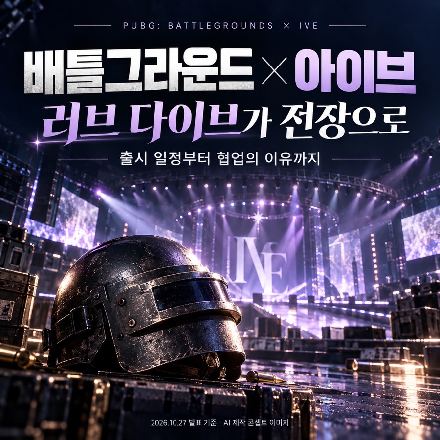 크래프톤이 공개한 배틀그라운드 아이브 러브 다이브 협업 키아트
