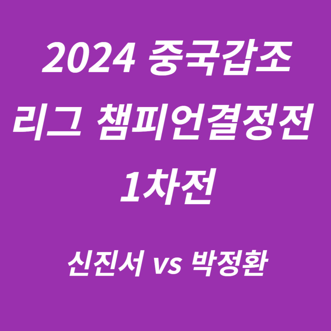 2024 중국갑조리그 챔피언결정전 1차전: 신진서 vs 박정환