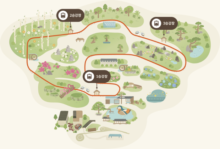 화담숲 모노레일 지도