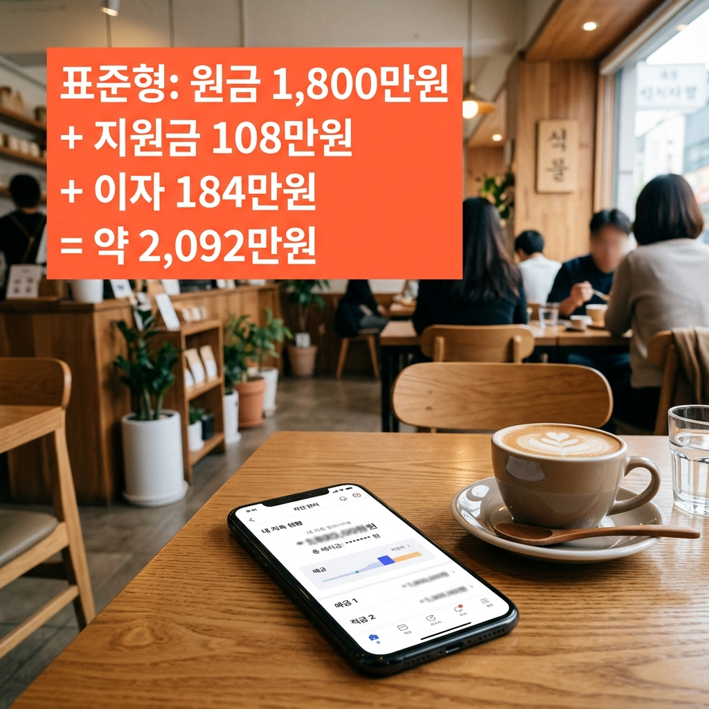 청년미래적금 일반형 만기 수령액 시뮬레이션