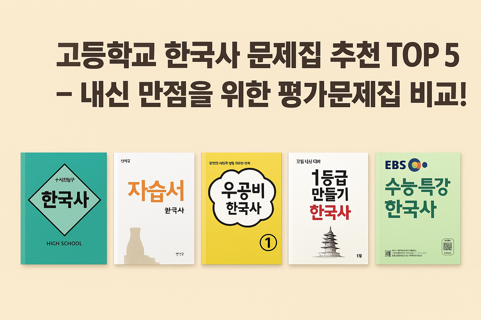 고등학교 한국사 문제집 추천 TOP 5