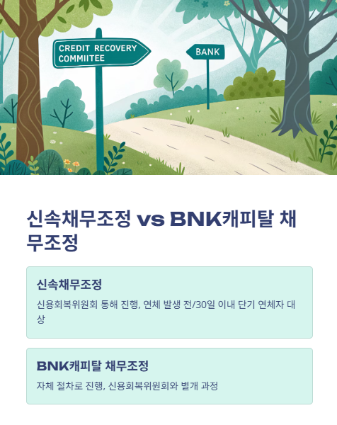 신속채무조정과 캐피탈 채무조정