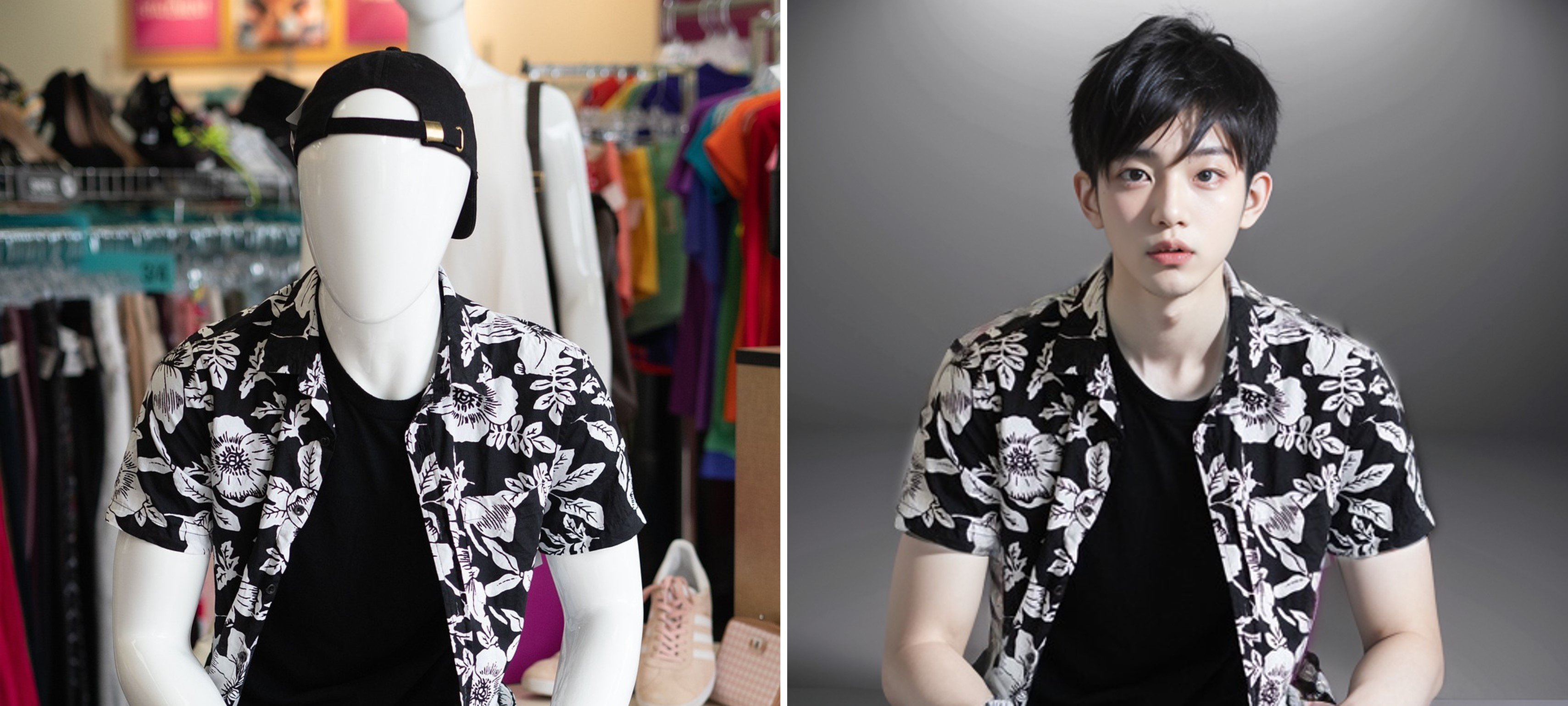 드랩아트로 생성한 모델 얼굴