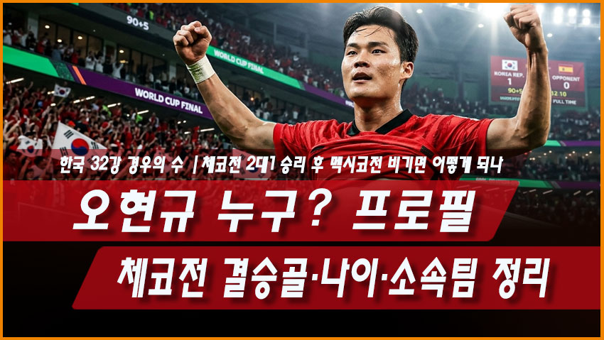 오현규 누구?｜프로필 체코전 결승골&middot;나이&middot;소속팀 정리
