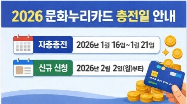 2026 문화누리카드 충전일&middot;신청 방법&middot;사용처 총정리