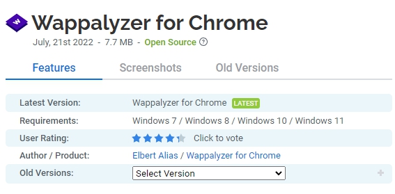 Wappalyzer-for-Chrome