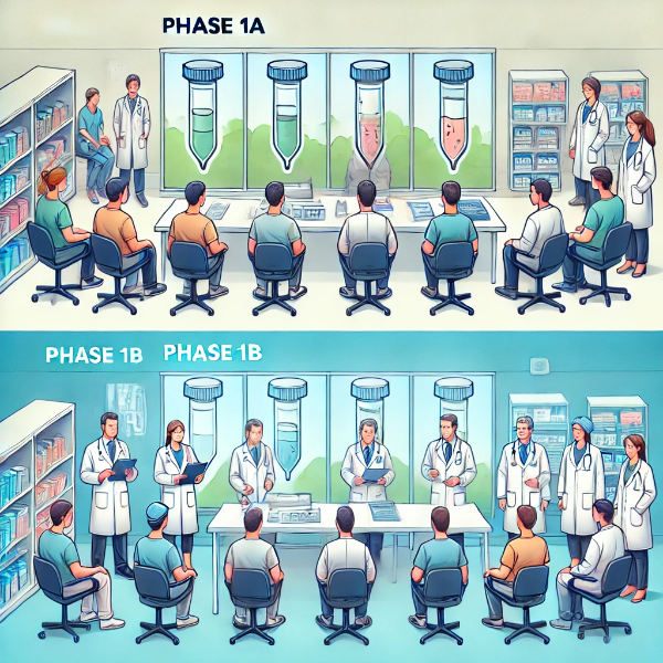 임상 1a상 vs. 1b상 비교