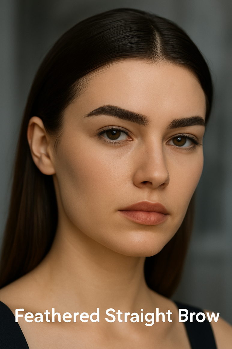 페더드 스트레이트 브로우