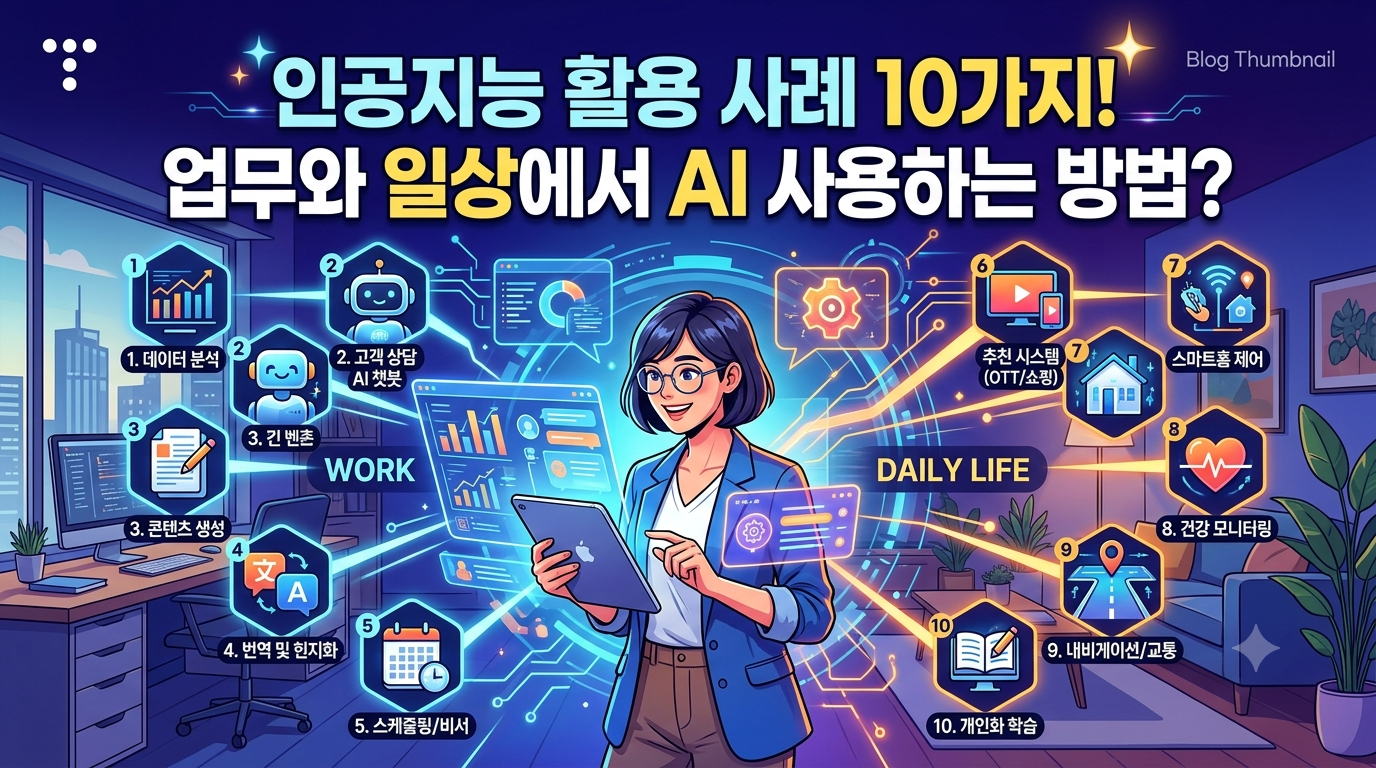 인공지능 활용 사례 10가지! 업무와 일상에서 AI 사용하는 방법