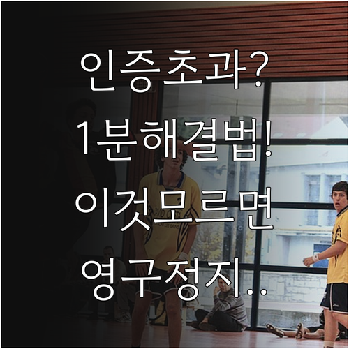 카카오톡 인증 시도 횟수 초과 해결법..