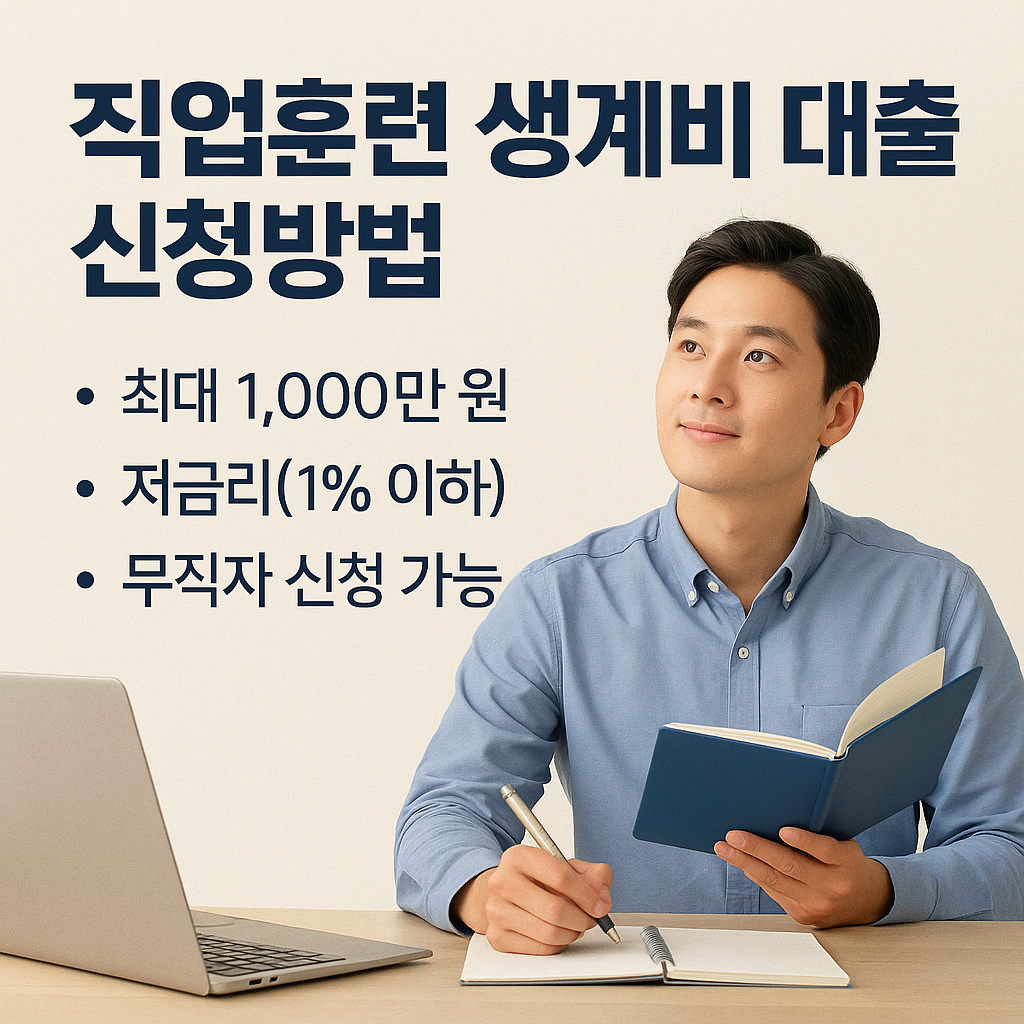 직업훈련 생계비 대출 신청방법