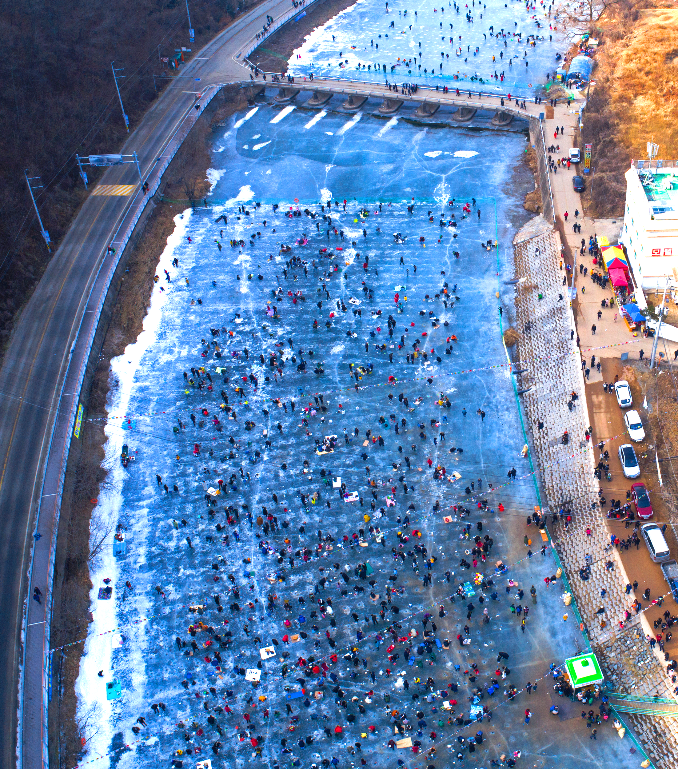 안동 암산 얼음축제