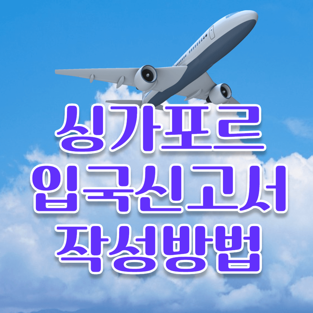 싱가포르 입국신고서