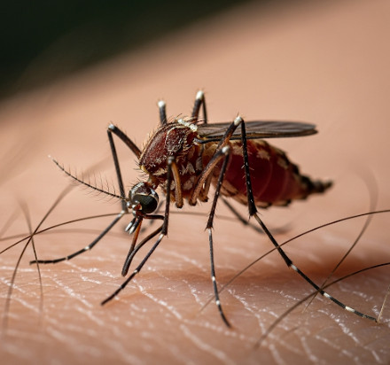 작은 빨간집모기의 모습