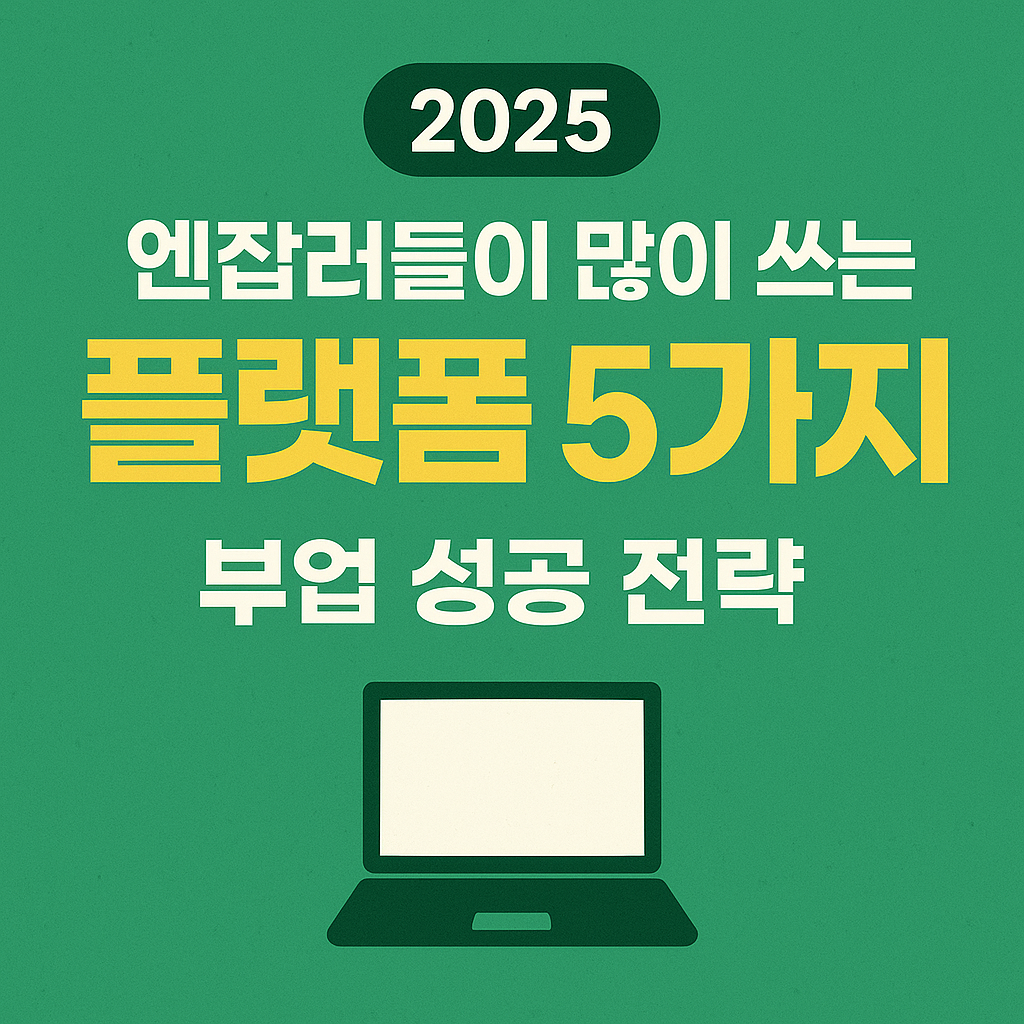 2025 엔잡러(N잡러)들이 많이 쓰는 플랫폼 5가지, 부업 성공 전략