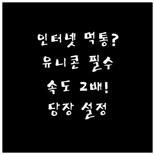 인터넷 연결 재설정 해결법 유니콘 H..