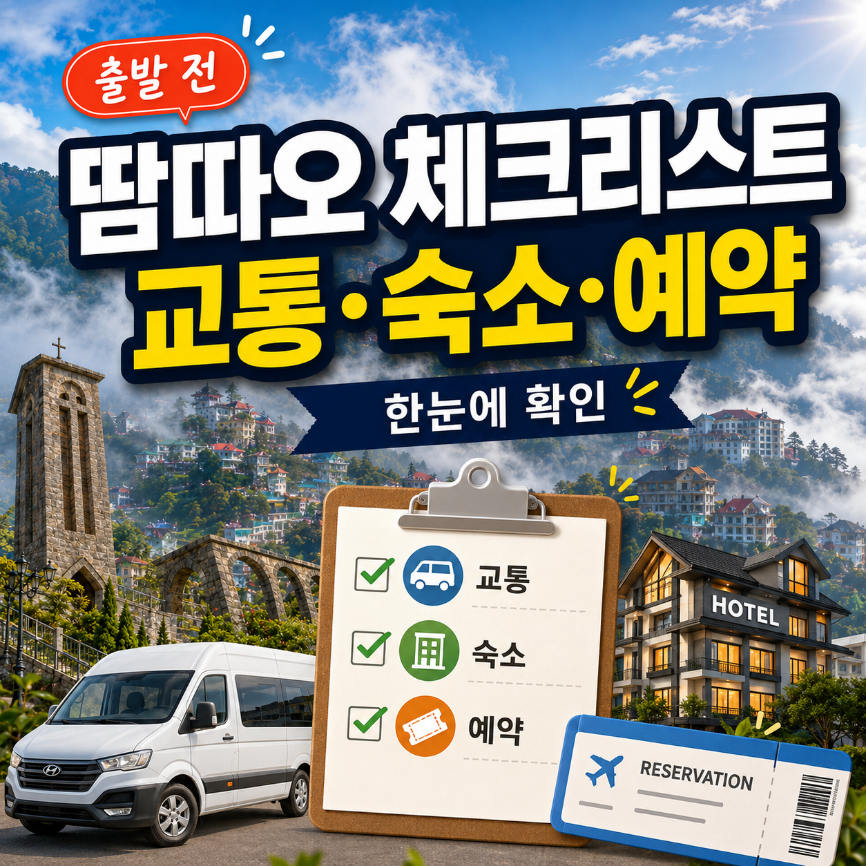 땀따오 여행 전 체크리스트, 교통&middot;숙소&middot;관광지 예약까지 한눈에