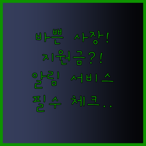바쁜 사장님을 위한 국민비서 지원금 ..
