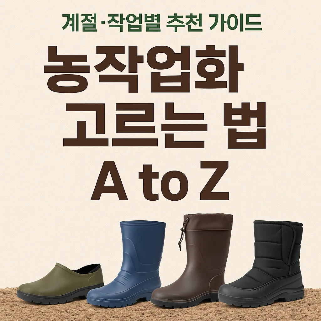 농작업화 고르는 법 A to Z &ndash; 계절&middot;작업별 추천 가이드