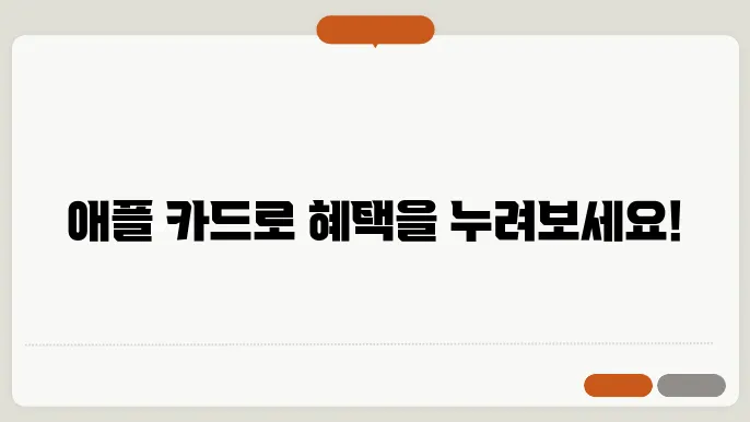 애플 카드의 혜택