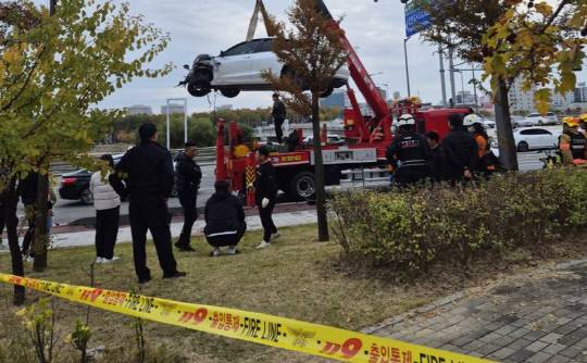 대전 신세계백화점 10중 추돌 사고 원인 이유 오토바이 운전자 사망