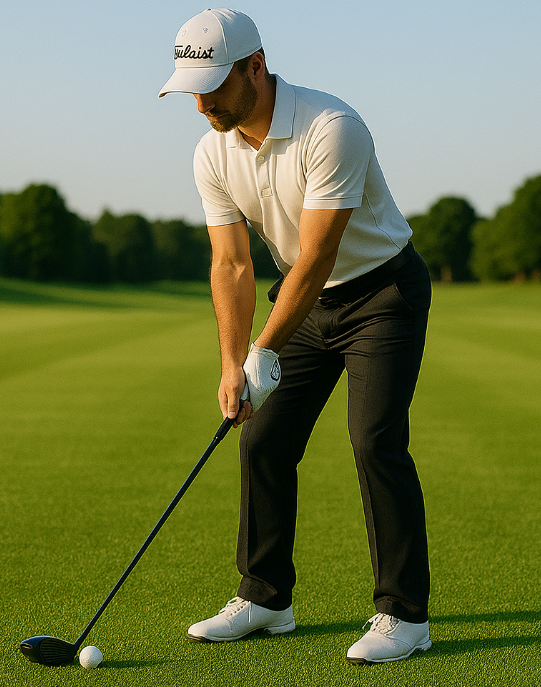 골프 어드레스 기본 자세 사진