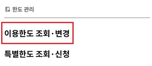 한도관리