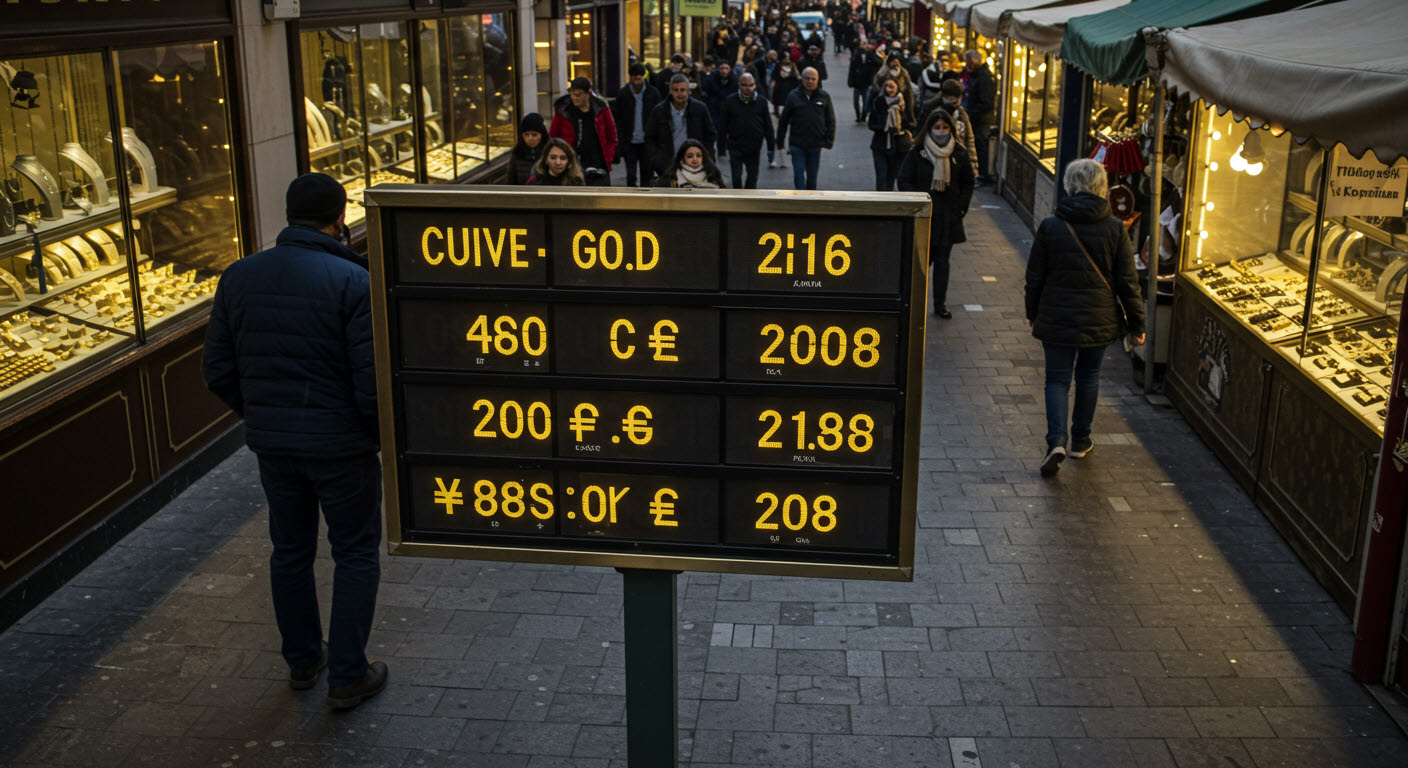 금을파는곳 입구에 있는 금시세 전광판모습