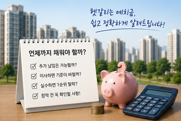 민영주택 청약 예치금 총정리|서울·부산·광역시 지역별 금액과 면적 기준