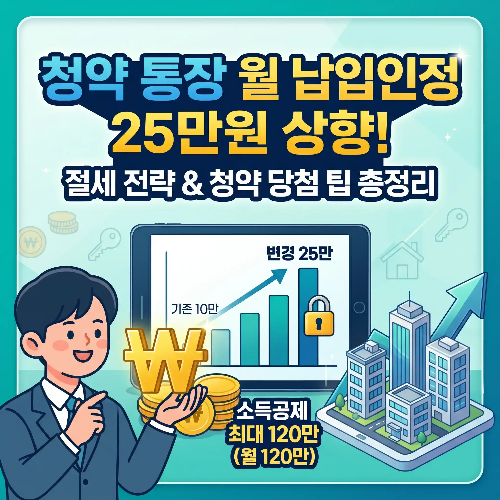 주택청약 종합저축 납입인정 25만원 상향 안내 썸네일