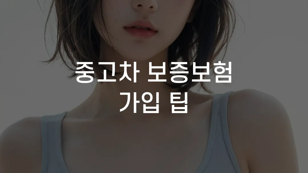중고차 보증보험 가입 팁