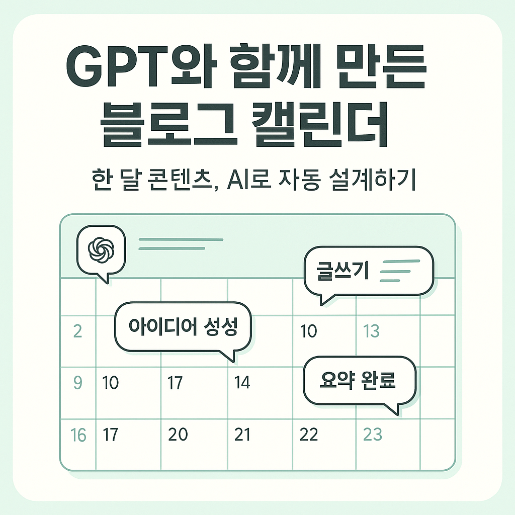 GPT로 캘린더 만들기