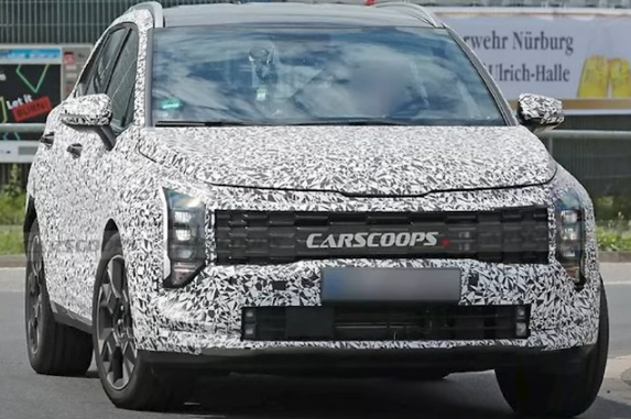 스포티지 페이스리프트 위장막 앞